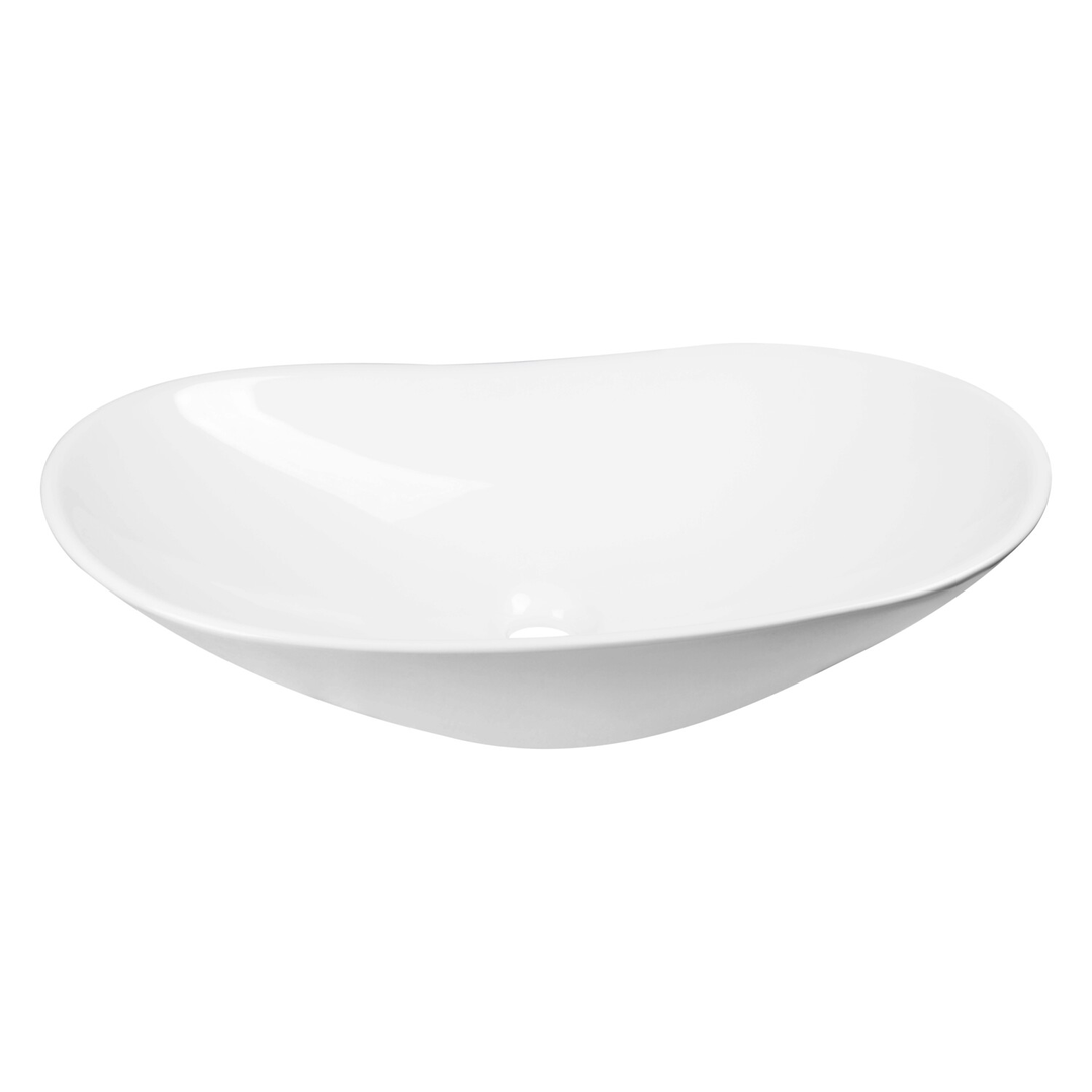 Otti Above Counter Basin Gloss White No Overflow Size: 620*340*145