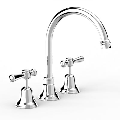 Faucet Cascade Vanitee Sink Set C/Disc Lever Chrome/Gold