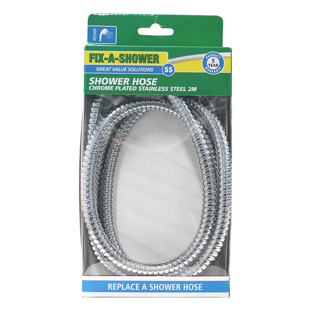 FIX-A-TAP Shower Hose Stainless Steel 2.0M (280497)