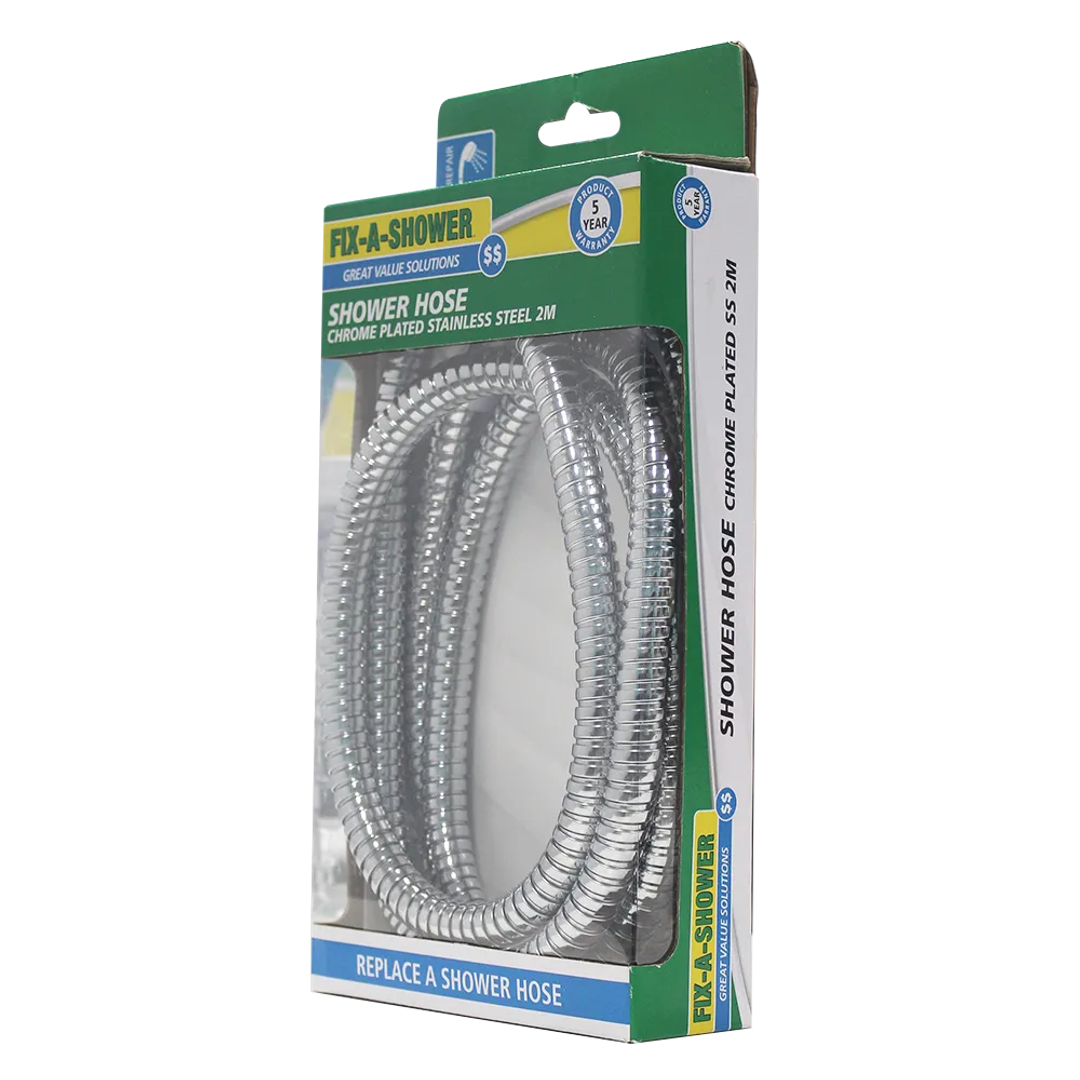 FIX-A-TAP Shower Hose Stainless Steel 2.0M (280497)