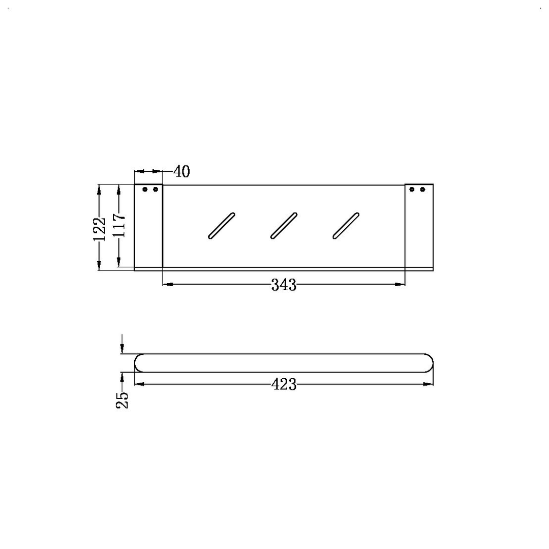 Bianca Shower Shelf Matt Black