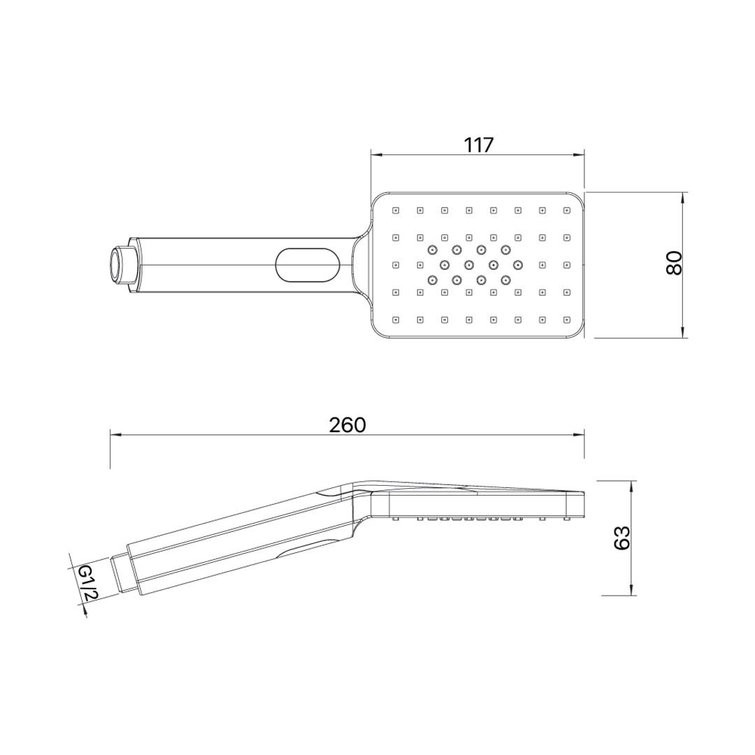 Brasshards Mixx Chai 3 Spray Handpiece Matt Black