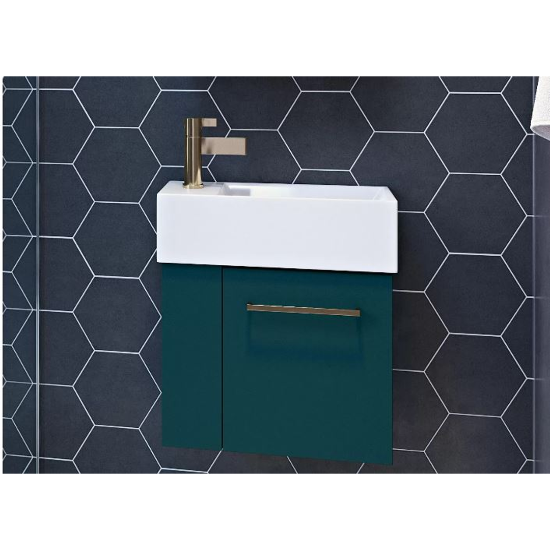 TIMBERLINE FRANKIE VANITY 480MM LEFT BOWL LIBERTY TOP WALL HUNG