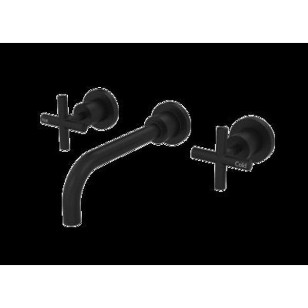 Portsea Wall Basin Set - 200mm  - Matt Black (B29.152.1.34)