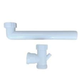 Plastic Double Bowl Sink Connector 50Mm X 600Mm With Single Nipple