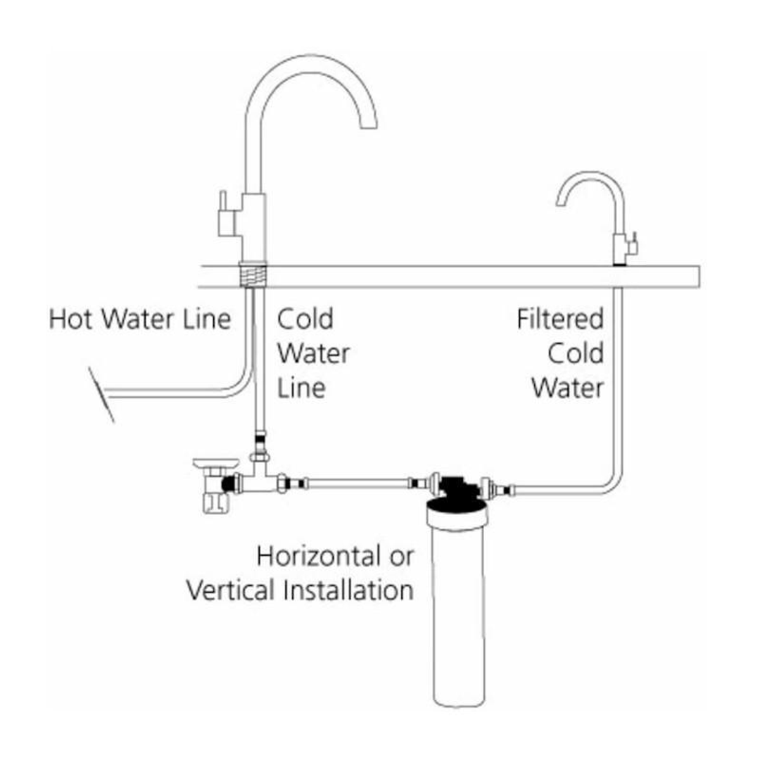 Satellite Filter System W/ Square Gooseneck Tap Chrome