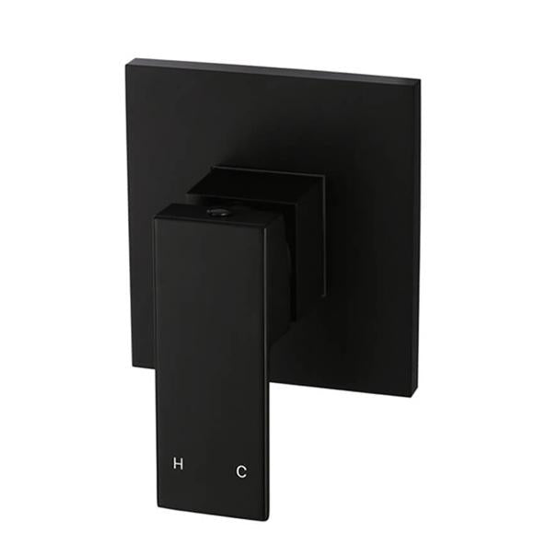 Meir Square Matte Black Wall Mixer