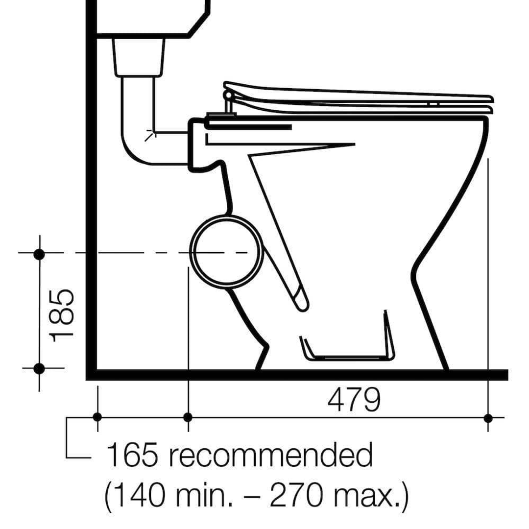 Caroma Concorde Skew Trap Pan