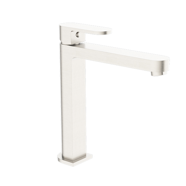 Nero Ecco Tall Basin Mixer  Brushed Nickel