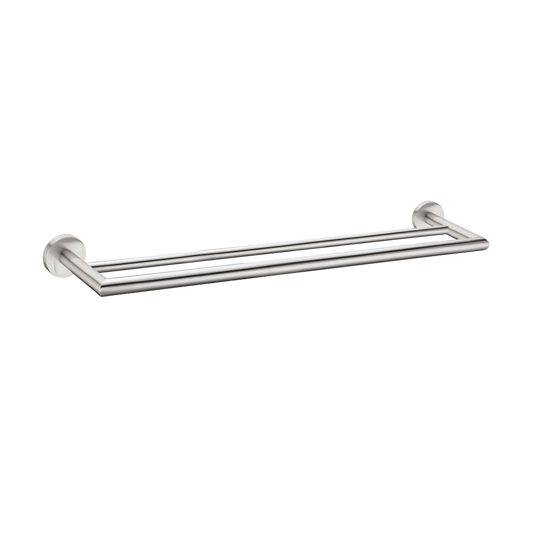 Nero Dolce  700mm Double Towel Rail - Brushed Nickel