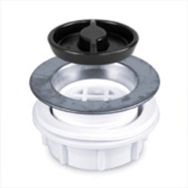 Plug & Waste 50mm W/Out Overflow Stainless Pvc - Rubber Plug