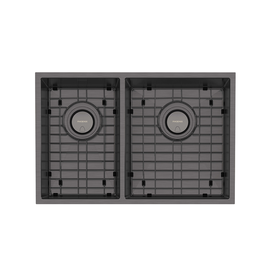 Phoenix 4000 Series 1 & 3/4 Right Hand Bowl Sink Brushed Carbon