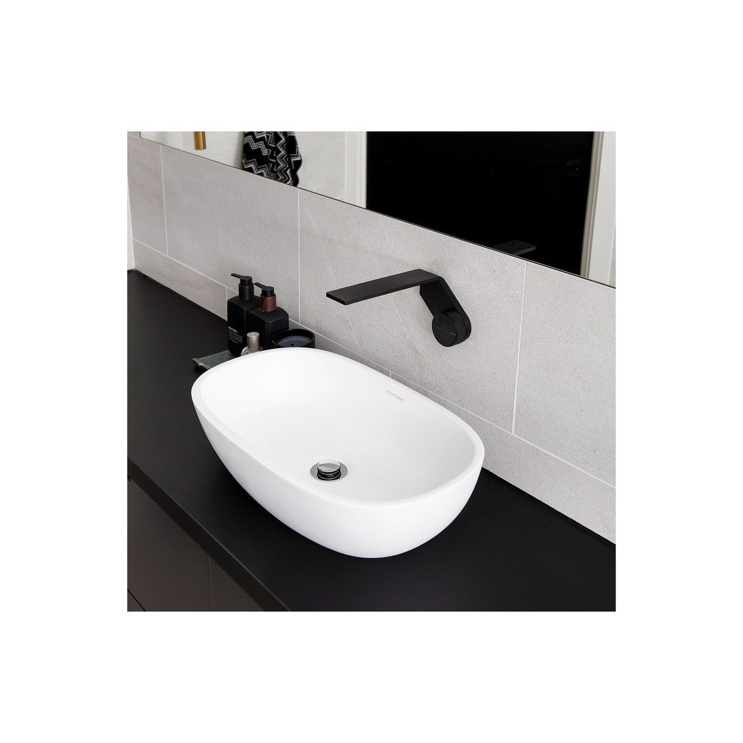 Phoenix Axia Wall Basin/Bath Mixer Set 200mm Matte Black