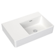 Clark Square Wall Basin Left Hand Shelf 600mm No Tapholes