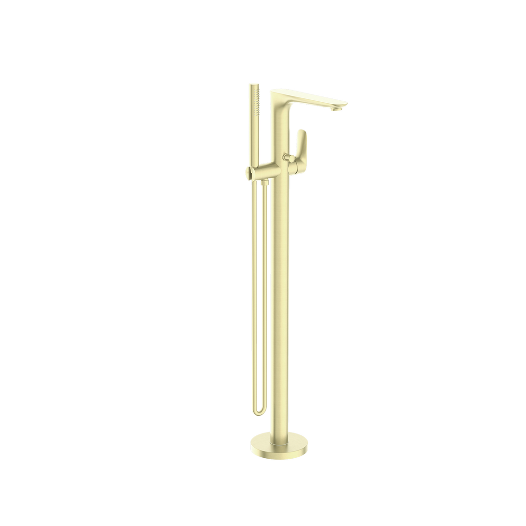 Nero Bianca Floor Standing Bath Mixer Brushed Gold