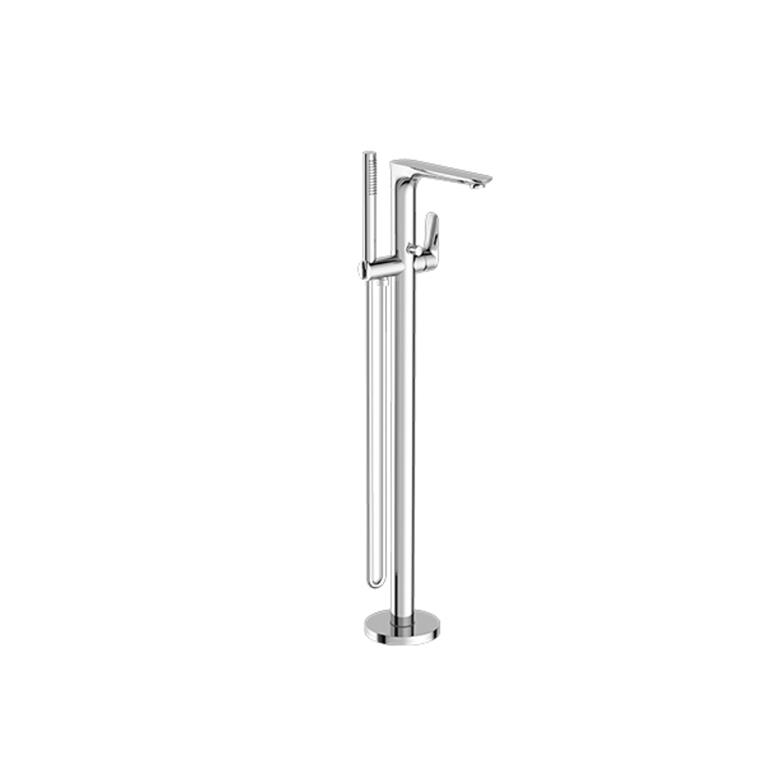 Nero Bianca Floor Standing Bath Mixer Chrome