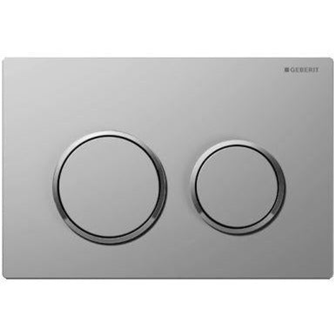 Kappa 21 Dual Flush Plate Satin Chrome/Bright Chrome Trim