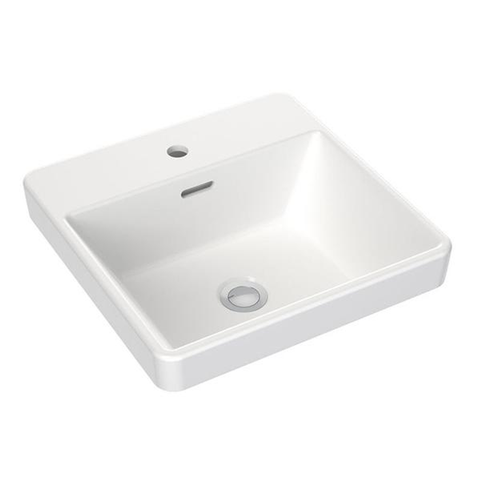Clark Square Inset Basin With Tap Landing 400mm One Taphole