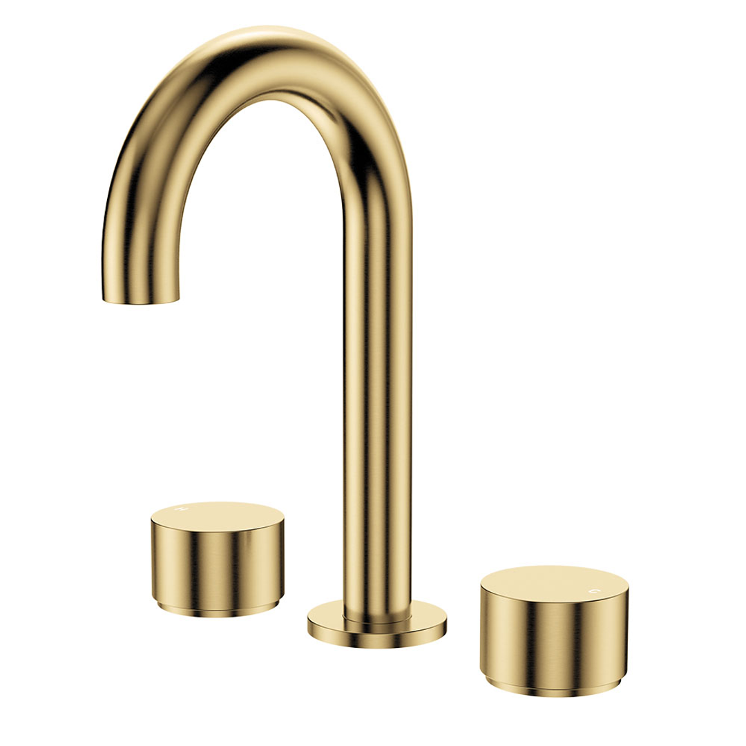 Fienza Kaya Round Hob Set Round Taps Urban Brass Lf