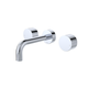 Fienza Kaya Chrome Round Taps Wall Basin /Bath 130Mm Outlet Set Lf