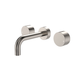Fienza Kaya Brushed Nickel Round Taps Wall Basin /Bath 130Mm Outlet Set Lf