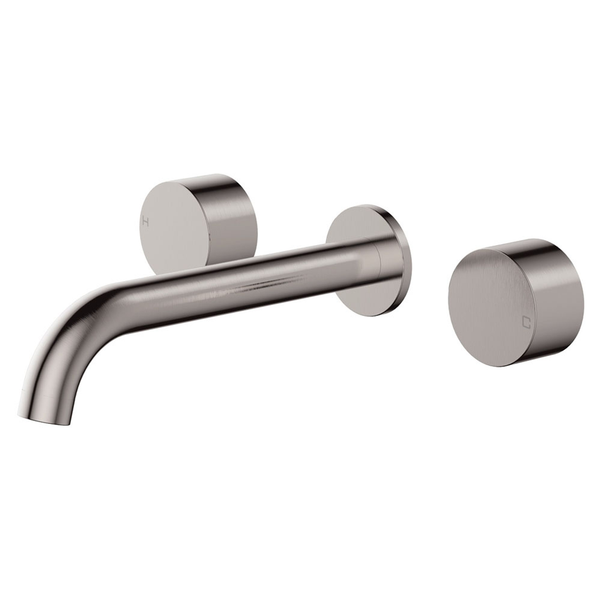 Fienza Kaya Wall Basin/Bath Tap Set Brushed Nickel