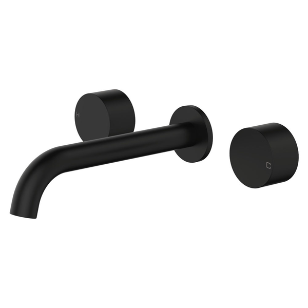 Fienza Kaya Wall Basin/Bath Tap Set Matte Black