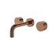 Fienza Kaya Brushed Copper Round Taps Wall Basin /Bath 130Mm Outlet Set Lf
