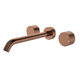 Fienza Kaya Brushed Copper Round Taps Wall Basin /Bath 220Mm Outlet Set Lf