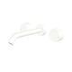 Fienza Kaya Matte White Round Taps Wall Basin /Bath 180Mm Outlet Set Lf