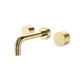 Fienza Kaya Urban Brass Round Taps Wall Basin /Bath 130Mm Outlet Set Lf