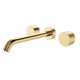 Fienza Kaya Urban Brass Round Taps Wall Basin /Bath 220Mm Outlet Set Lf