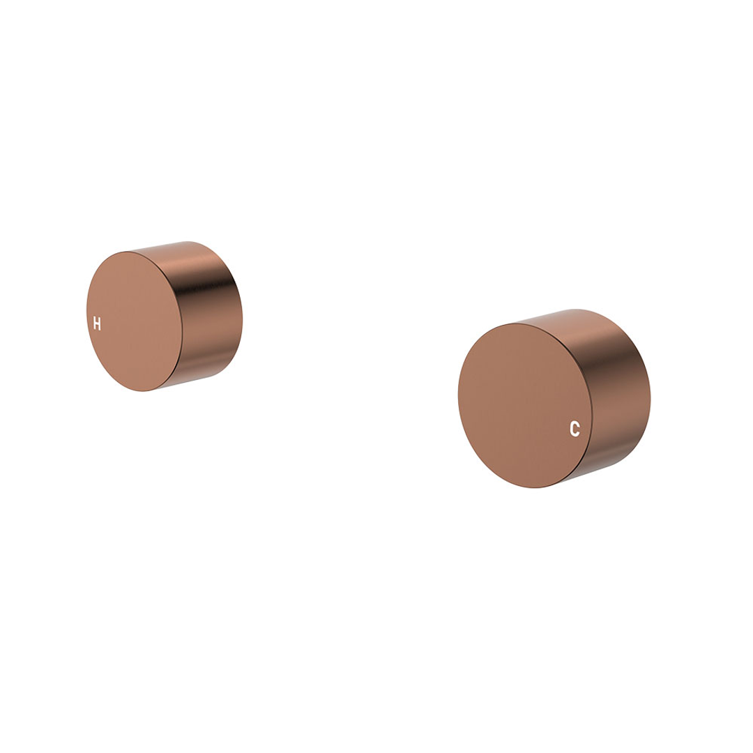 Fienza Kaya Round Wall Taps Brushed Copper Lf