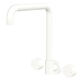 Fienza Kaya Matte White Round Taps Squareline Wall Outlet Set Sus304 And Lf Brass