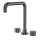 Fienza Kaya Gun Metal Round Taps Squareline Hob Outlet Set Sus304 And Lf Brass