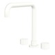 Fienza Kaya Matte White Round Taps Squareline Hob Outlet Set Sus304 And Lf Brass