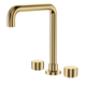 Fienza Kaya Urban Brass Round Taps Squareline Hob Outlet Set Sus304 And Lf Brass