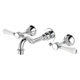 Fienza Lillian Bath Set 1/4 Turn Shepherds Crook Chrome With White Handle
