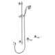 Fienza Lillian Lever Rail Shower Set Chrome With Ceramic White Handle