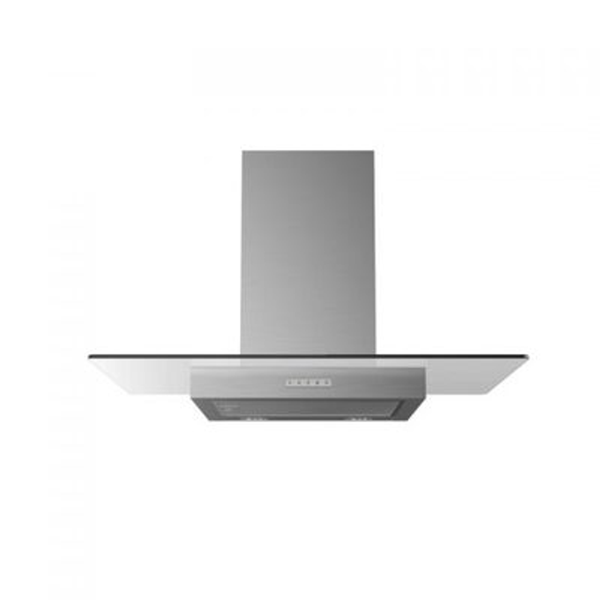 Midea 90Cm Straight Glass Canopy Rangehood 3 Speed Touch Button E90Mew2E03