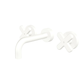 Fienza Kaya Matte White Cross Taps Wall Basin /Bath 130Mm Outlet Set Lf
