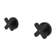 Fienza Kaya Cross Wall Taps Matte Black Sus304 & Lf Brass