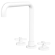 Fienza Kaya Matte White Cross Taps Squareline Hob Set Lf Sus304 & Lf Brass