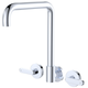 Fienza Kaya Chrome Lever Taps Squareline Wall Set Lf Sus304 & Lf Brass