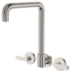Fienza Kaya Brushed Nickel Lever Taps Squareline Wall Set Lf Sus304 & Lf Brass