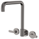 Fienza Kaya Gun Metal Lever Taps Squareline Wall Set Lf Sus304 & Lf Brass