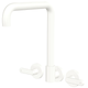 Fienza Kaya Matte White Lever Taps Squareline Wall Set Lf Sus304 & Lf Brass
