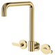 Fienza Kaya Urban Brass Lever Taps Squareline Wall Set Lf Sus304 & Lf Brass
