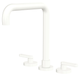 Fienza Kaya Matte White Lever Taps Squareline Hob Set Lf Sus304 & Lf Brass