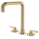 Fienza Kaya Urban Brass Lever Taps Squareline Hob Set Lf Sus304 & Lf Brass